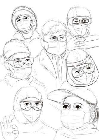 《最美脸庞》 车鑫鑫（A1781） 手绘