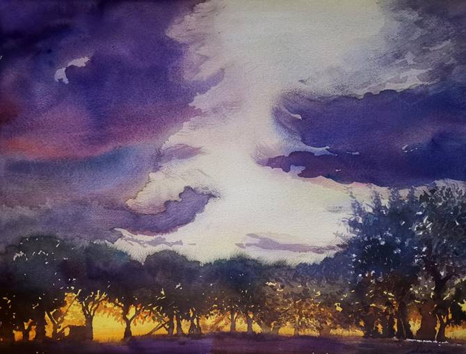 《云开雾散》 熊晓洁 水彩