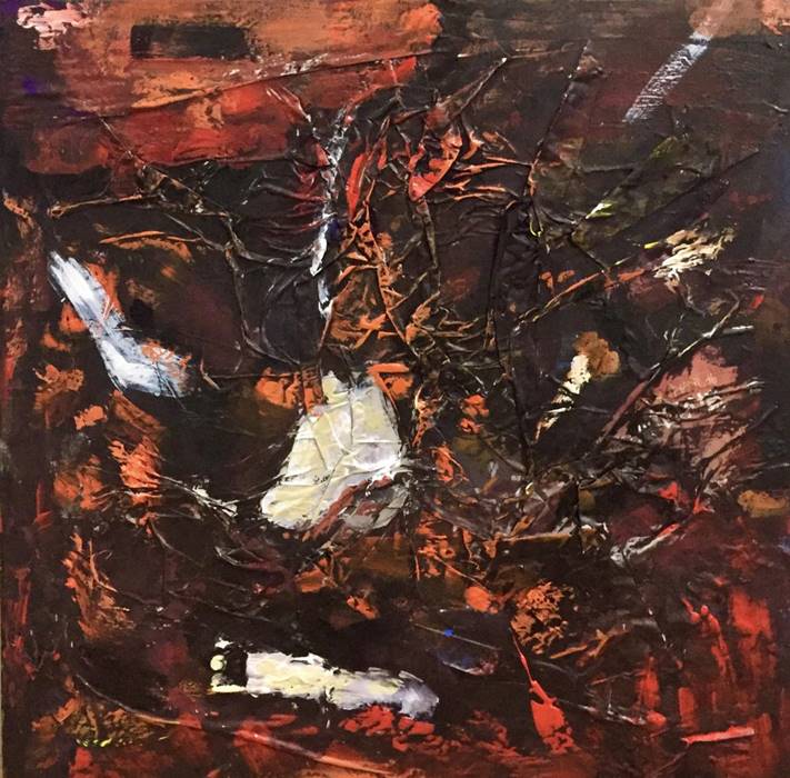 《怼“疫”》 虞晨鑫 综合材料