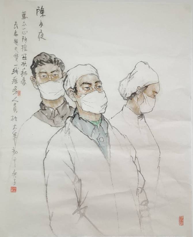 《除夕夜》 龚晓天 中国画